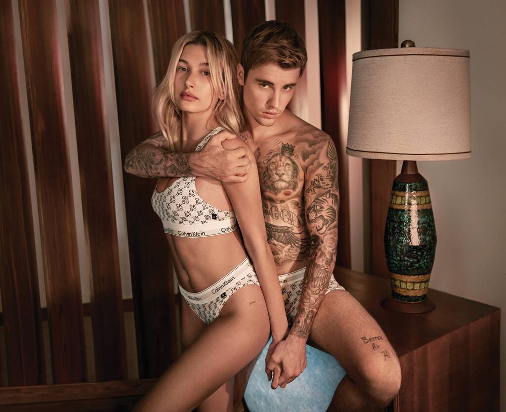 Джастин и Хейли Бибер снялись в рекламной кампании нижнего белья Calvin Klein-Фото 1