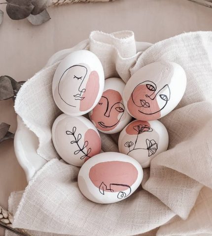 Стильные идеи для декора пасхальных яиц-430x480