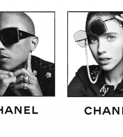 Фаррелл Уильямс и Маргарет Куэлли снялись в кампейне солнцезащитных очков Chanel-430x480