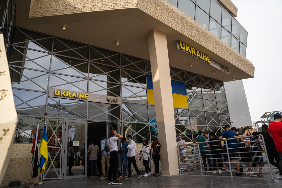 У павільйоні України на Expo-2020 заклеїли вікна, як при бомбардуванні-Фото 3