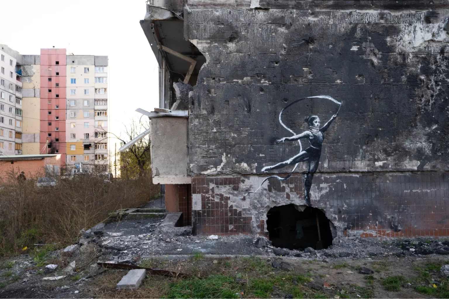 Бенкси подтвердил, до создал 7 работ в Киеве и окрестностях-Фото 4