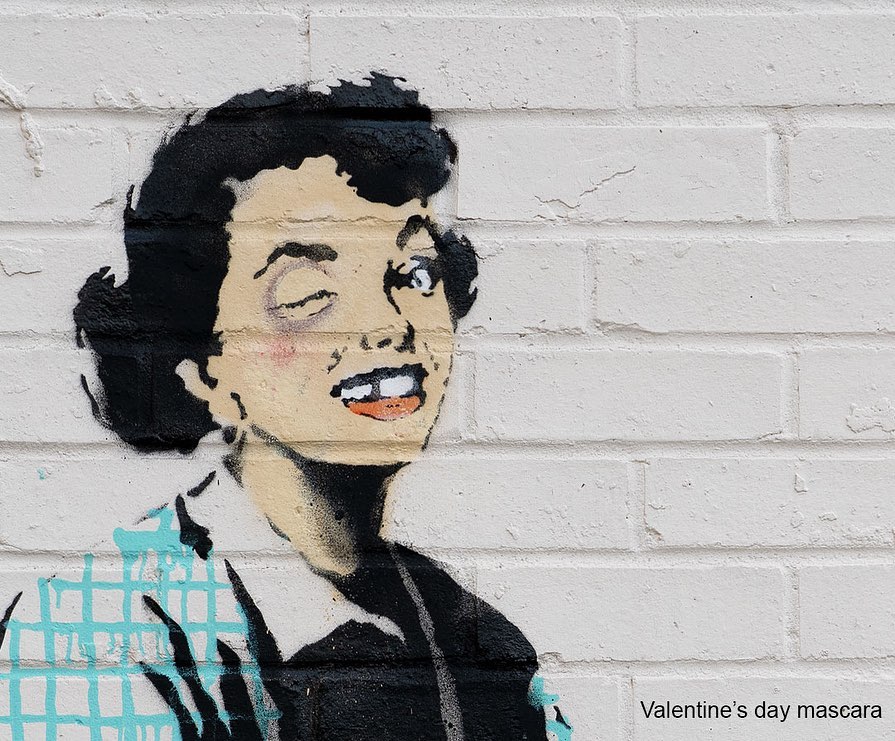графіті Бенксі до Дня святого Валентина