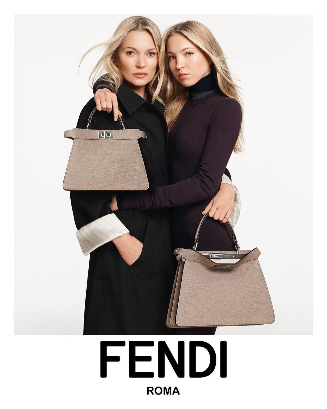 Кейт Мосс з донькою в рекламі сумок Fendi Peekaboo