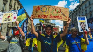 марш пам'яті вбитих українських спортсменів у Парижі