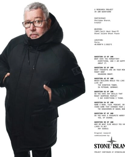 Філіпп Старк в рекламі Stone Island