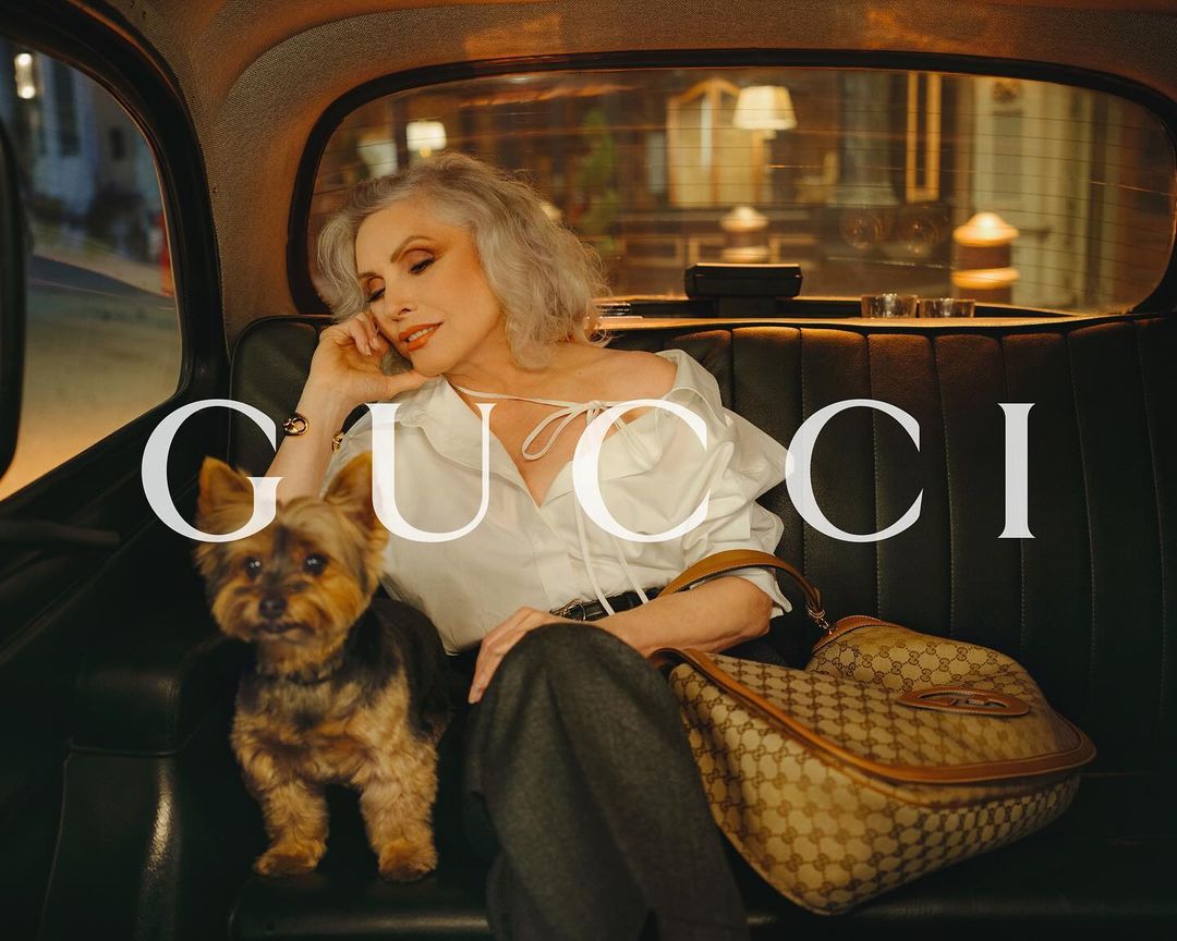 Деббі Гаррі в рекламі Gucci Blondie і Gucci Cruise 2025