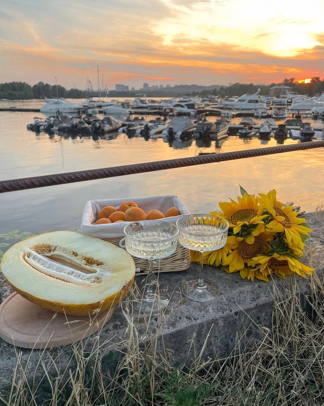 пікнік на заході сонця