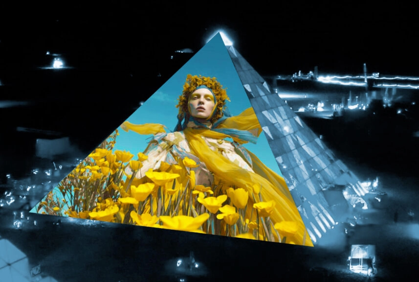 Соняхи та жовто-блакитні кольори серед пісків: відео створене українцями стало серцем Burning Man