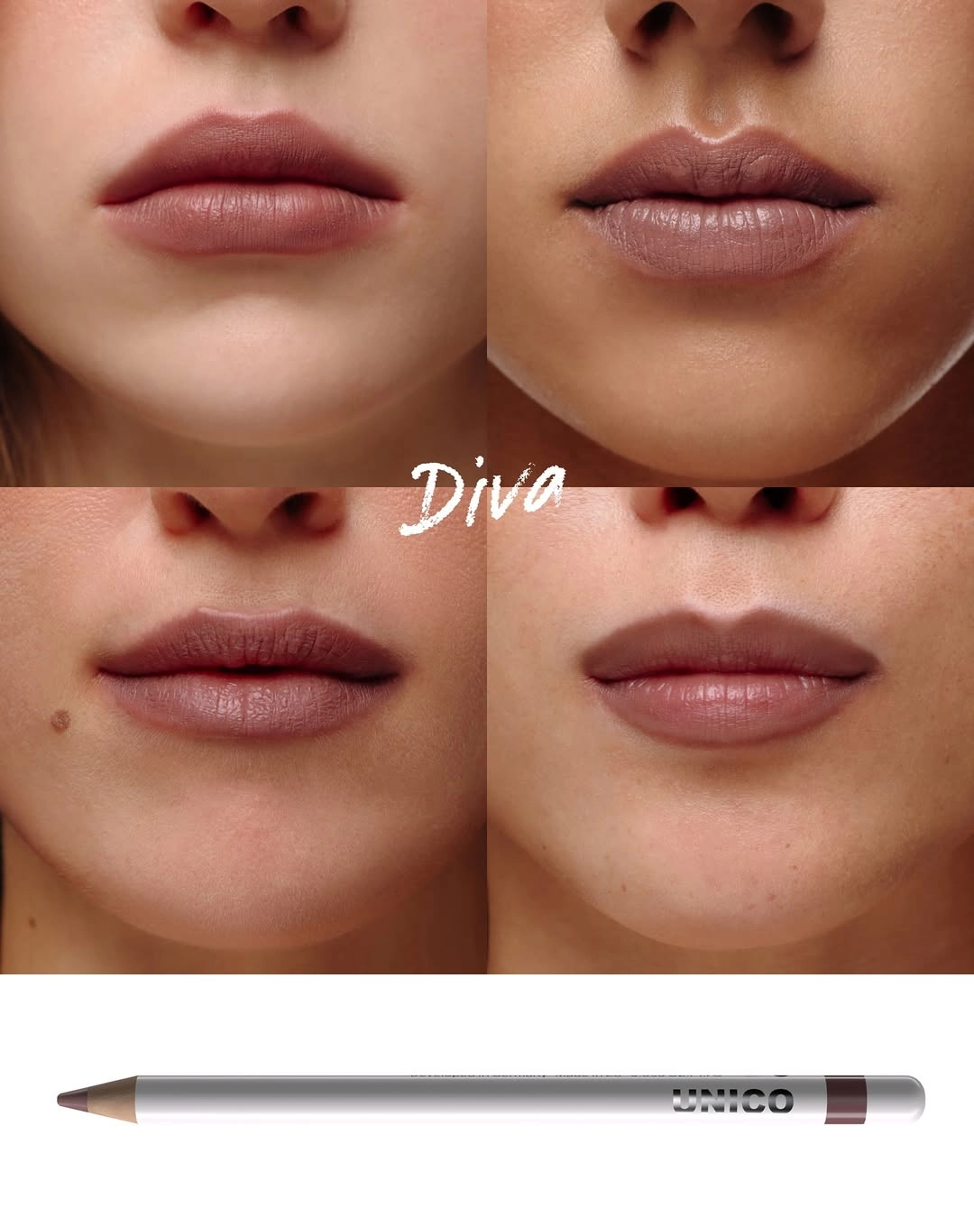 Unico карандаши для губ Diva
