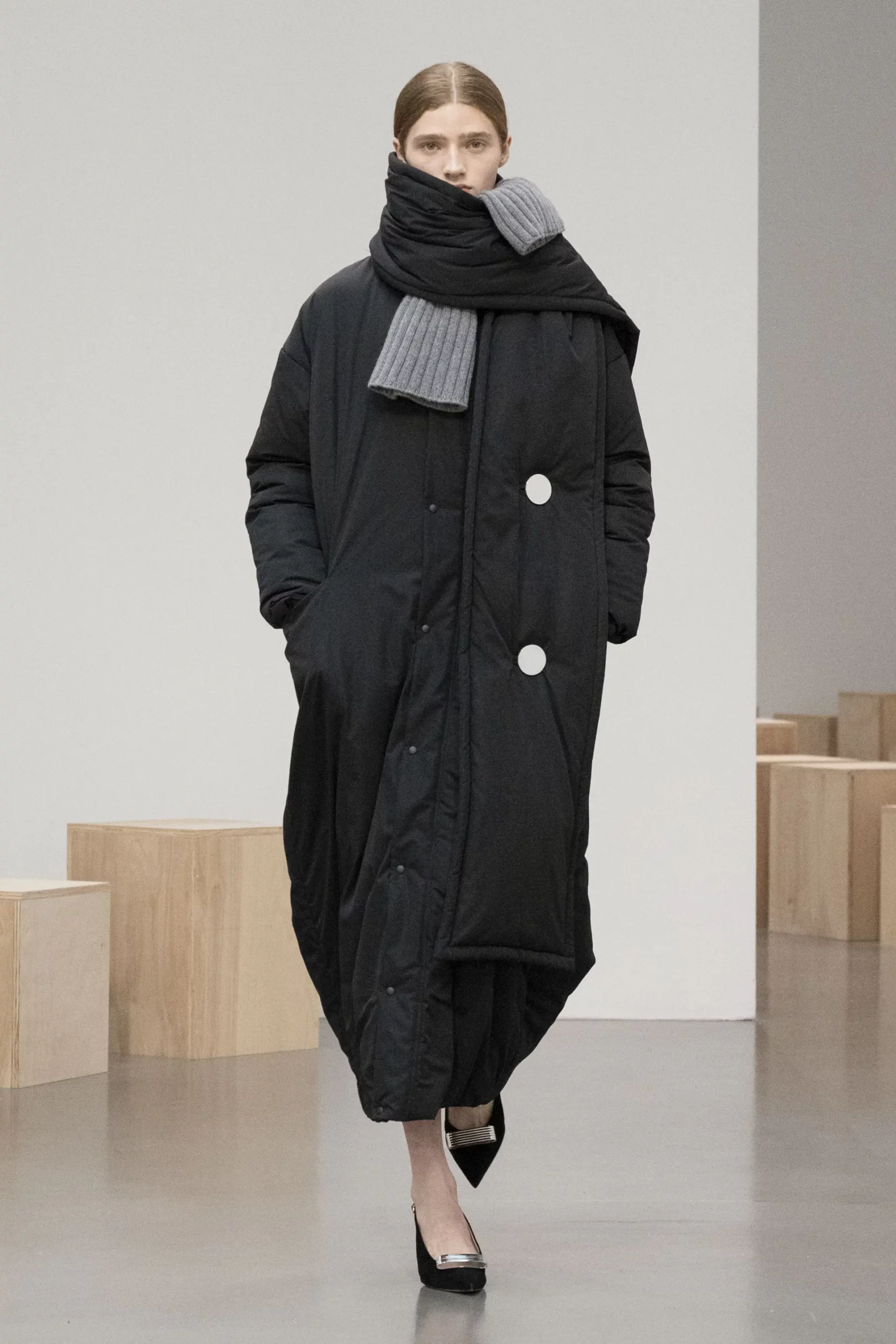 пуховик довгий