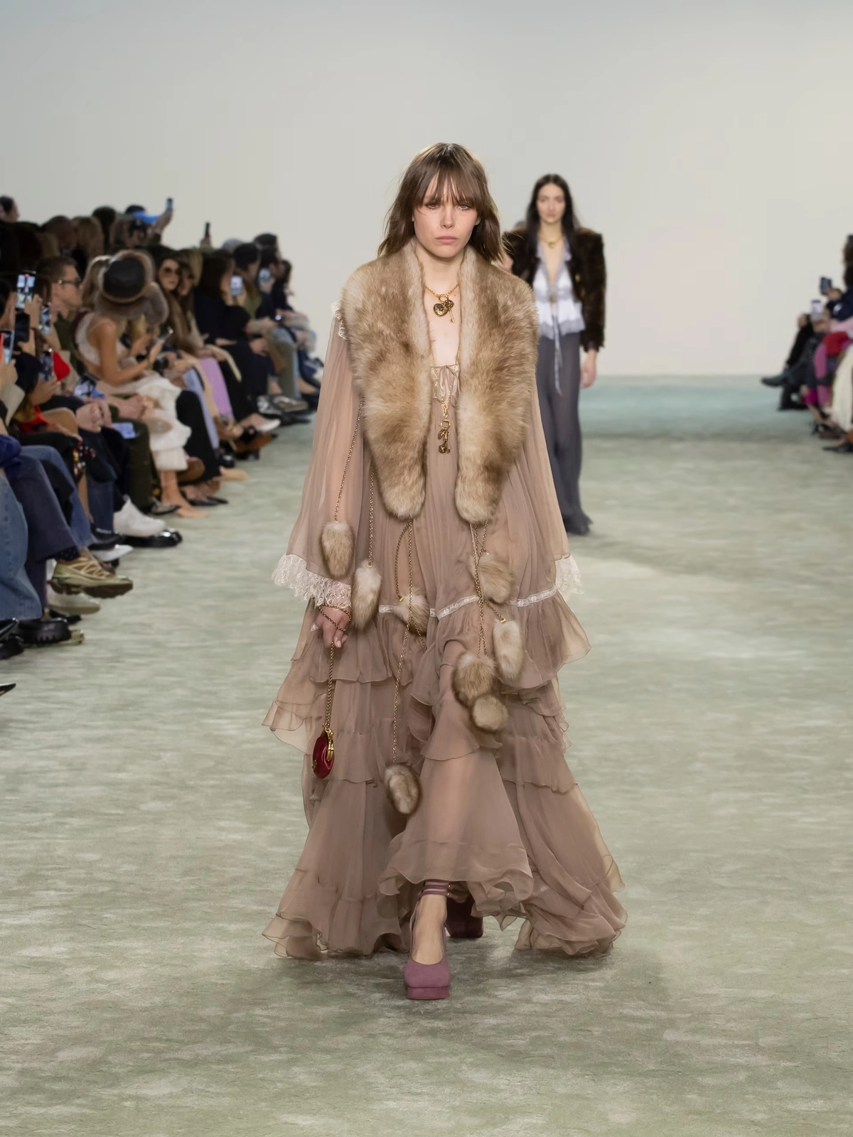 шарф з хутра