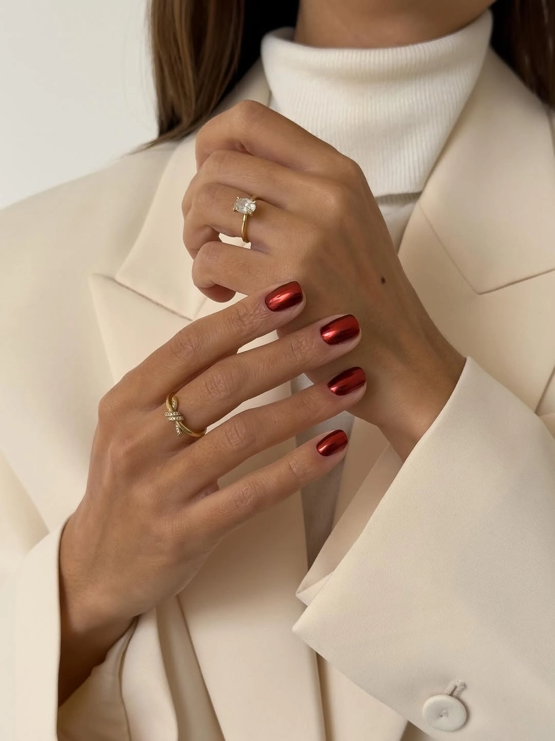 червоний манікюр