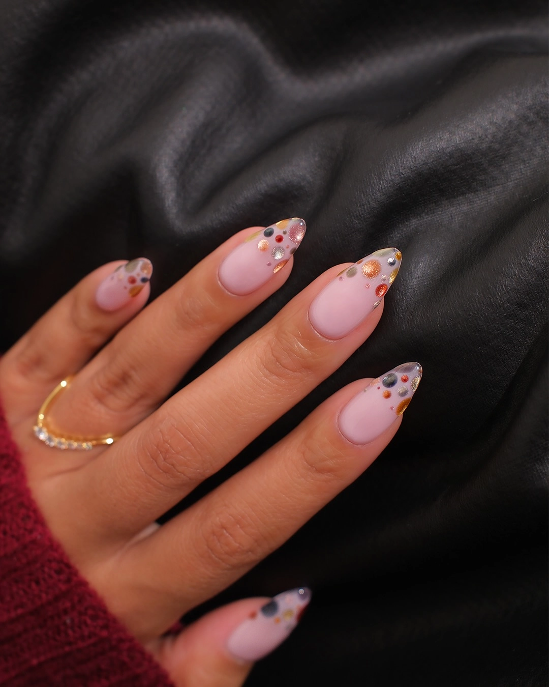 Манікюр з гліттером 