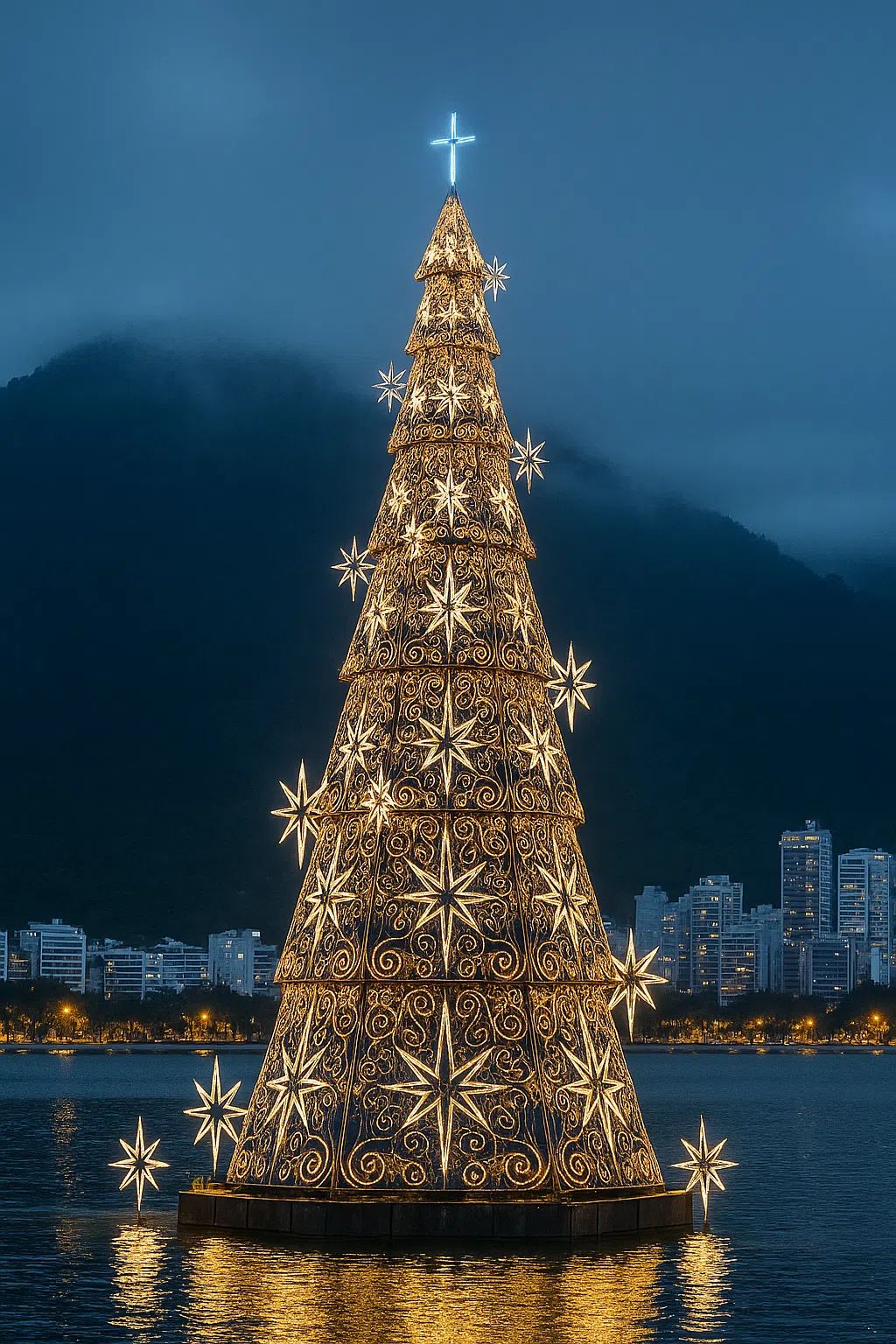 Плавуча ялинка в Ріо-де-Жанейро