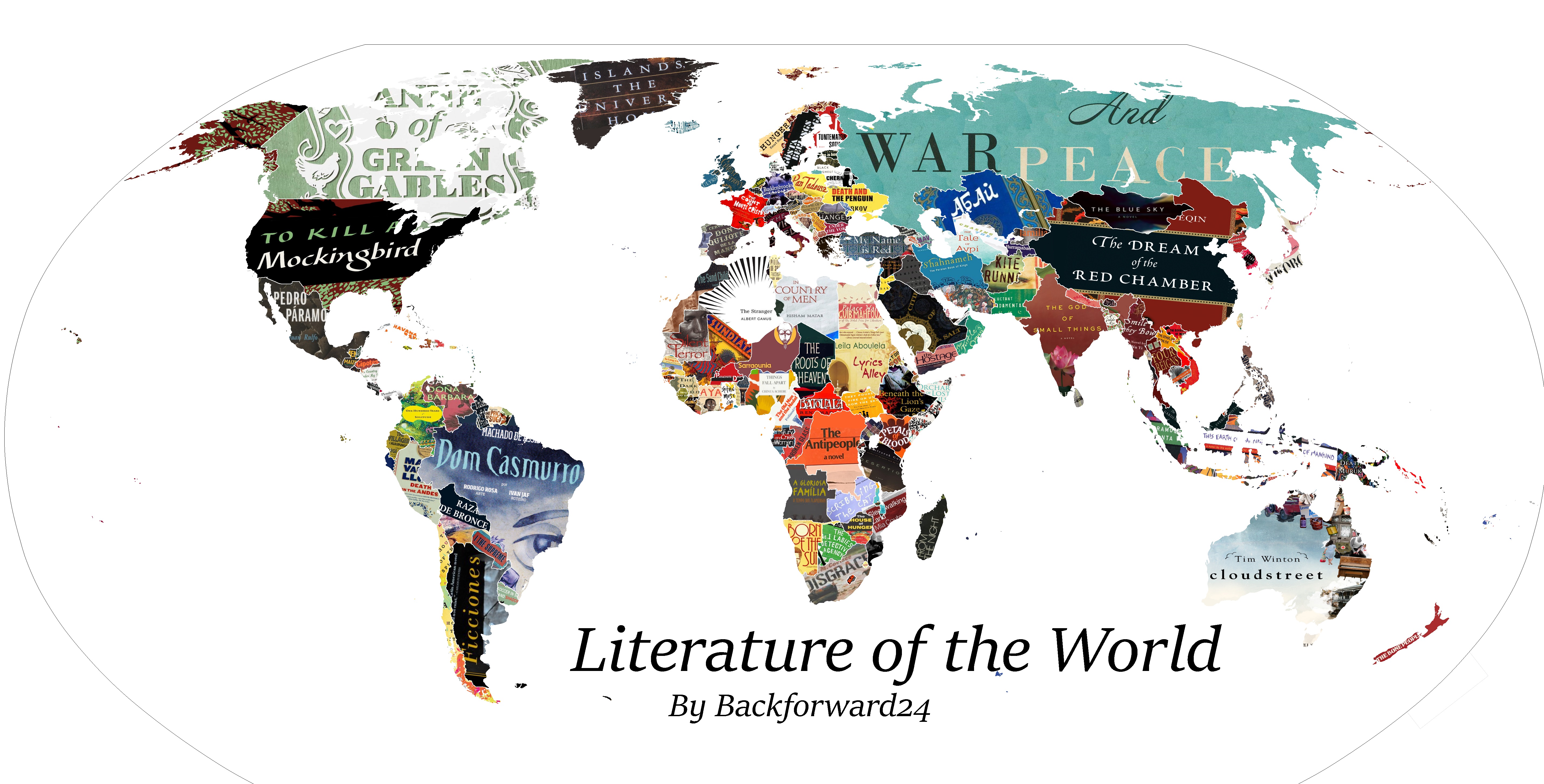 Зі світу по книзі: опублікована літературна карта Землі - фото